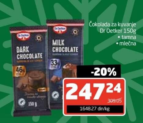 Čokolada za kuvanje Dr Oetker 150g