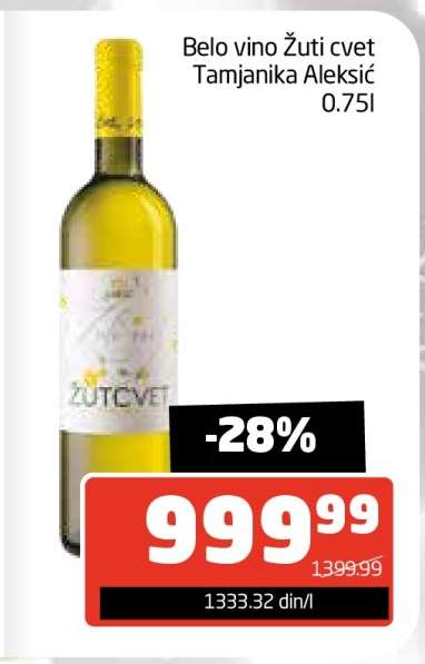 Belo vino Žuti cvet Tamjanika Aleksić 0.75l