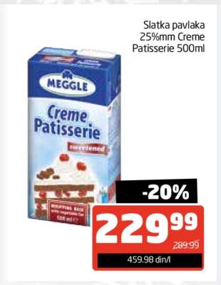 Slatka pavlaka 25%mm Creme Patisserie 500ml