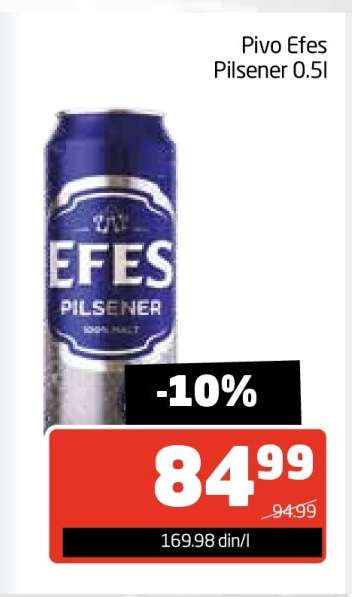 Pivo Efes Pilsener 0.5l