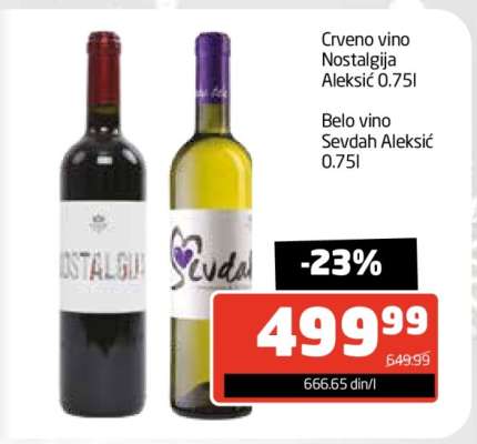 Crveno vino Nostalgija Aleksić 0.75l