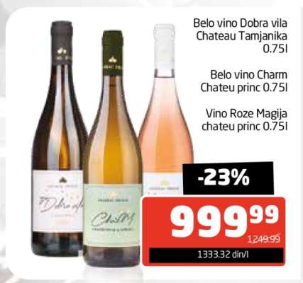 Belo vino Dobra vila Chateau Tamjanika 0.75l