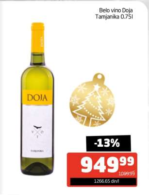 Belo vino Doja Tamjanika 0.75l