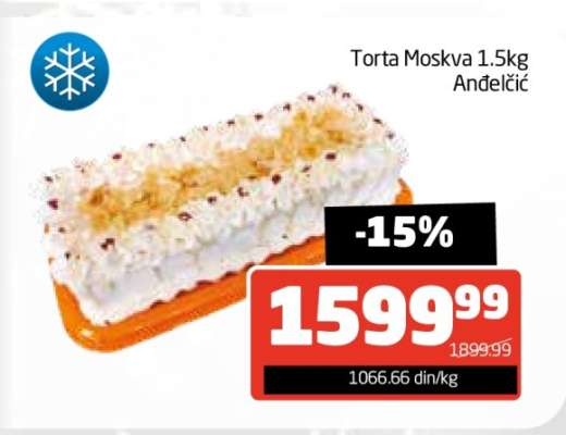 Torta Moskva 1.5kg Anđeličić