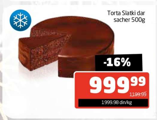 Torta Slatki dar sacher 500g