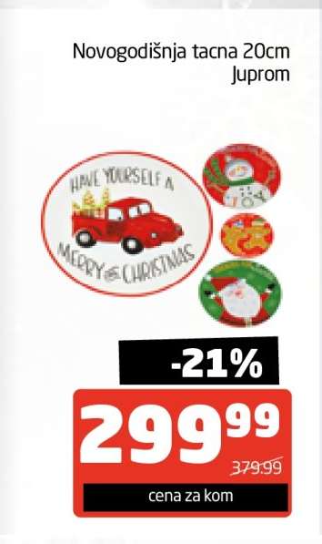 Novogodišnja tacna 20cm Juprom