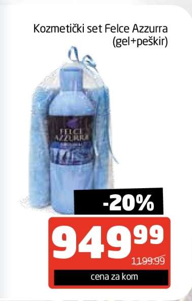 Kozmetički set Felce Azzurra (gel+peškir)