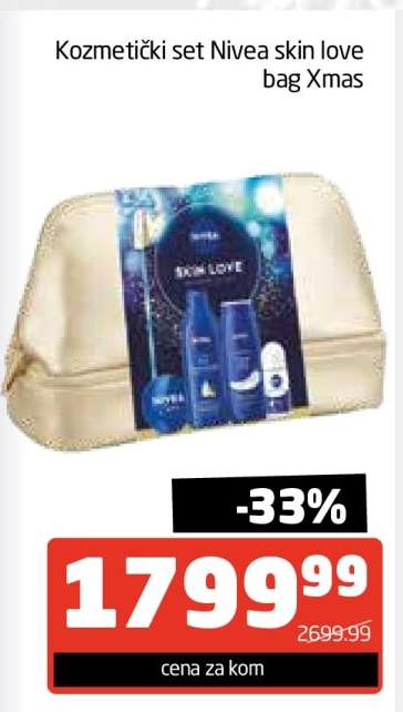 Kozmetički set Nivea skin love bag Xmas