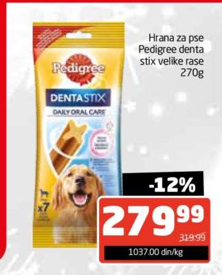 Pedigree Denta Stix Velike Rase 270g