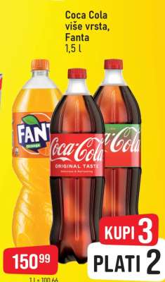 Coca Cola više vrsta, Fanta 1,5 L