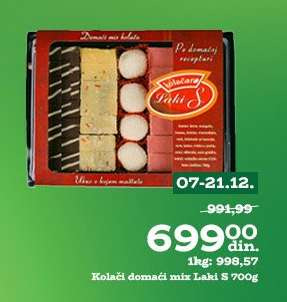 Kolači domaći mix Laki S 700g