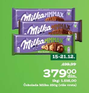 Čokolada Milka 250g