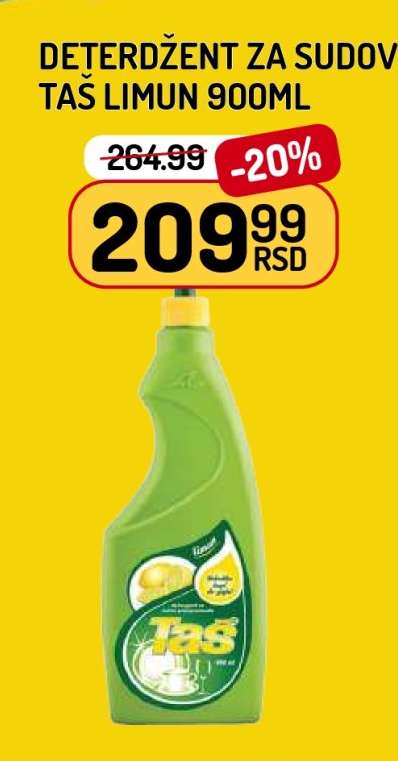 Deterdžent za sudove TAS LIMUN 900ML