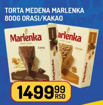 Torta Medena Marlenka 800g Orasi/Kakao