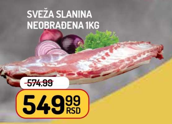 Sveža slanina neobrađena 1kg