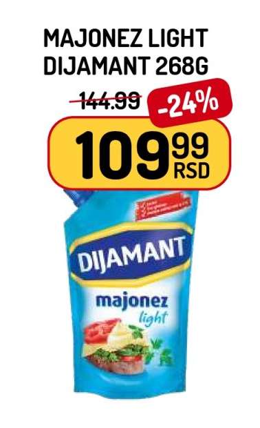 Majonez light Dijamant 268g