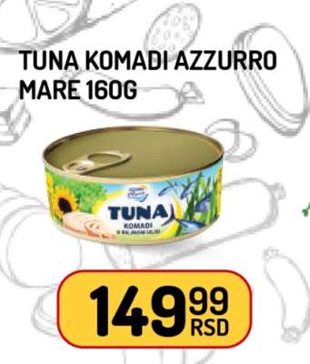 TUNA KOMADI AZZURRO MARE 160g