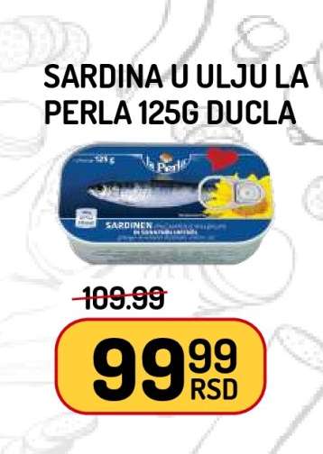 SARDINA U ULJU LA PERLA 125g DUCLA