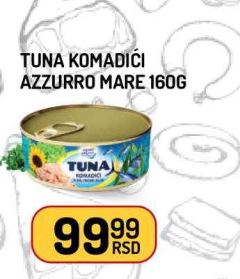Tuna Komadići Azzurro Mare 160g