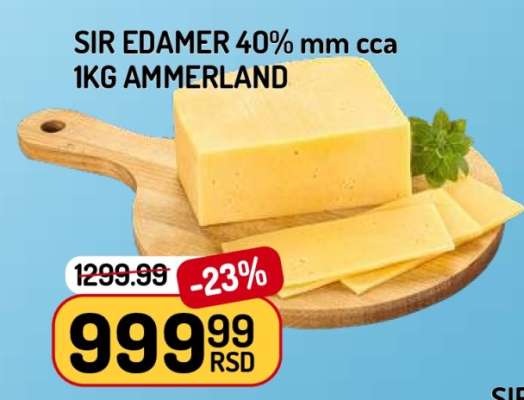 SIR EDAMER 40% mm cca 1KG AMMERLAND