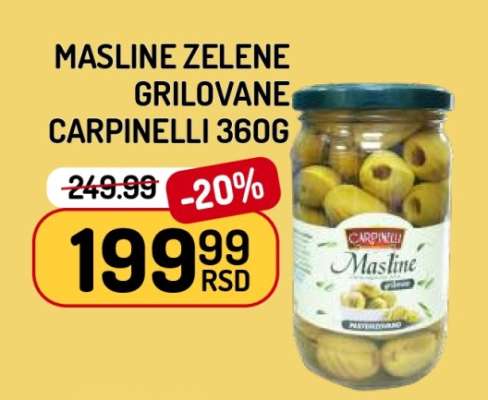 Masline Zelene Grilovane Carpinelli 360g