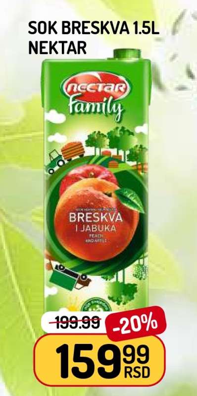 Sok Breskva 1.5l Nektar