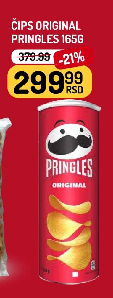Čips Original Pringles , 165g
