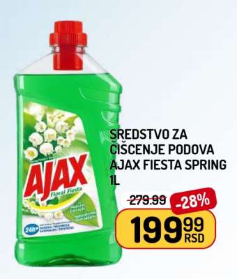 Sredstvo za čišćenje podova Ajax Fiesta Spring 1L