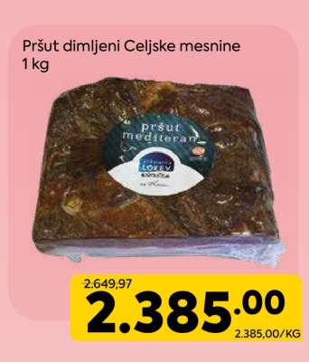 Pršut dimljeni Celjske mesnine 1 kg