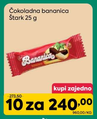 Čokoladna bananica Štark 25 g