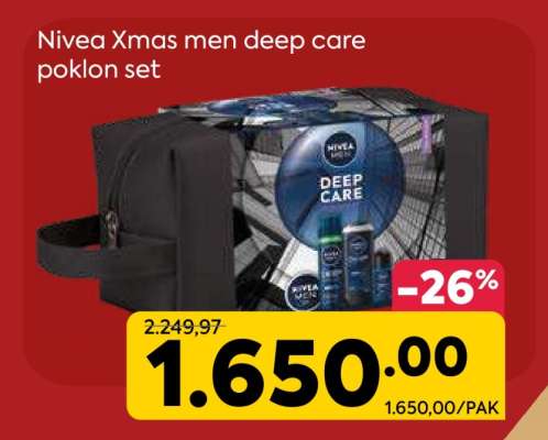 Nivea Xmas men deep care poklon set