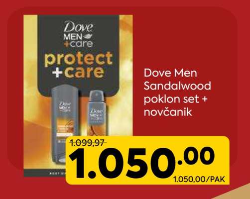 Dove Men Sandalwood poklon set + novčanik