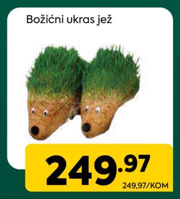 Božićni ukras jež