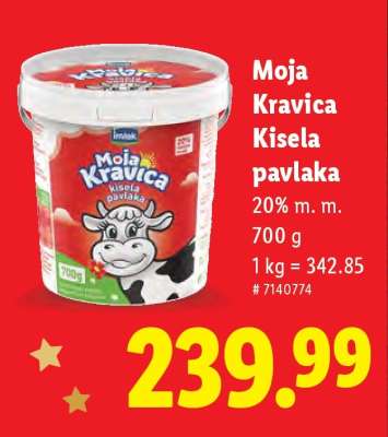 MOJA KRAVICA KISELA PAVLAKA