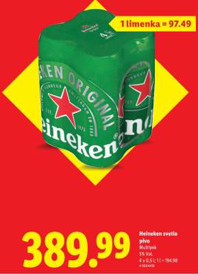 heineken svetlo pivo