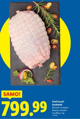 Sveži ćureći karabatak