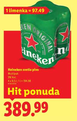heineken svetlo pivo