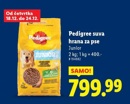 Pedigree suva hrana za pse