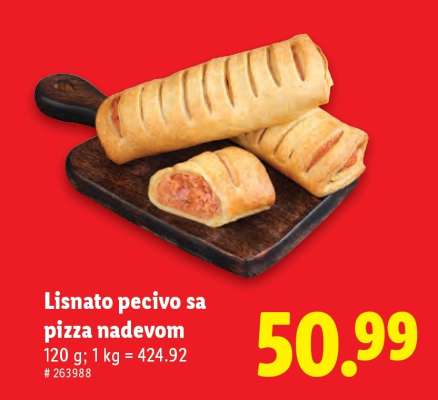 Lisnato pecivo sa pizza nadevom