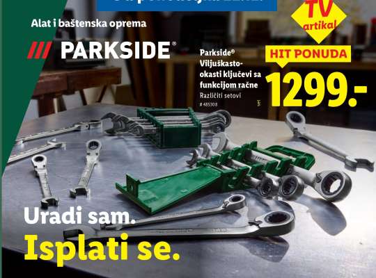 Parkside Viljuškasto-okasti ključevi sa funkcijom račne