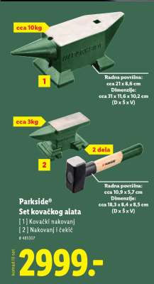 Parkside Set kovačkog alata