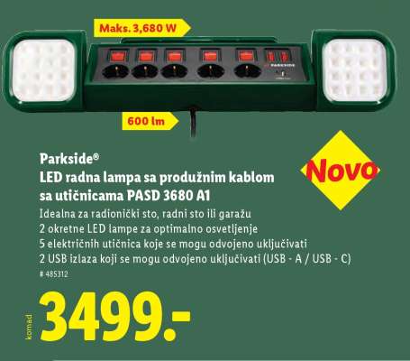 Parkside LED radna lampa