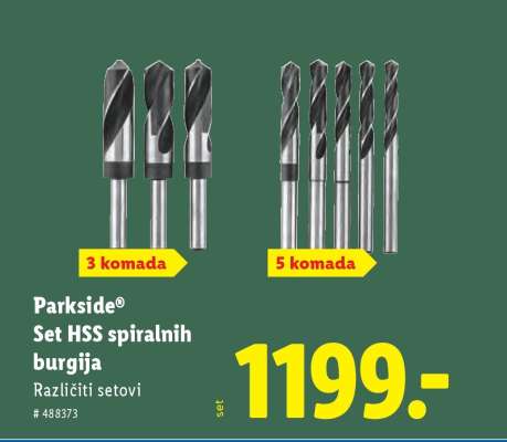 Parkside Set HSS spiralnih burgija