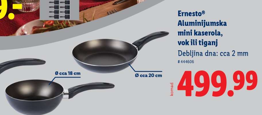 Ernesto® Aluminijumska mini kaserola, vok ili tiganj