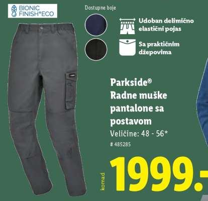Parkside® Radne muške pantalone sa postavom