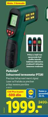Parkside Infracrveni termometar PTIA1