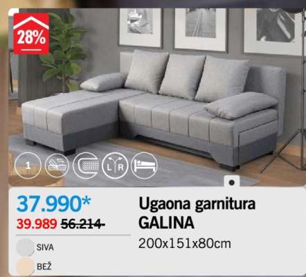 Ugaona garnitura GALINA