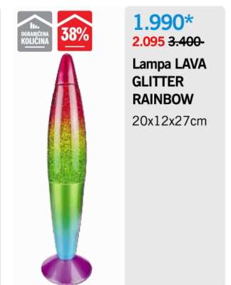 Lampa LAVA GLITTER RAINBOW