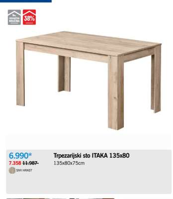 Trpezarijski sto ITAKA 135x80