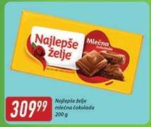 NAJLEPŠE ŽELJE MLEČNA ČOKOLADA